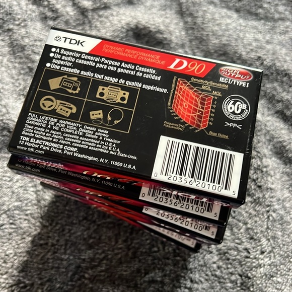 TDK D90 High Output 90 Minute Eight Cassette Tapes IEC 1 / Type 1 - Picture 3 of 3